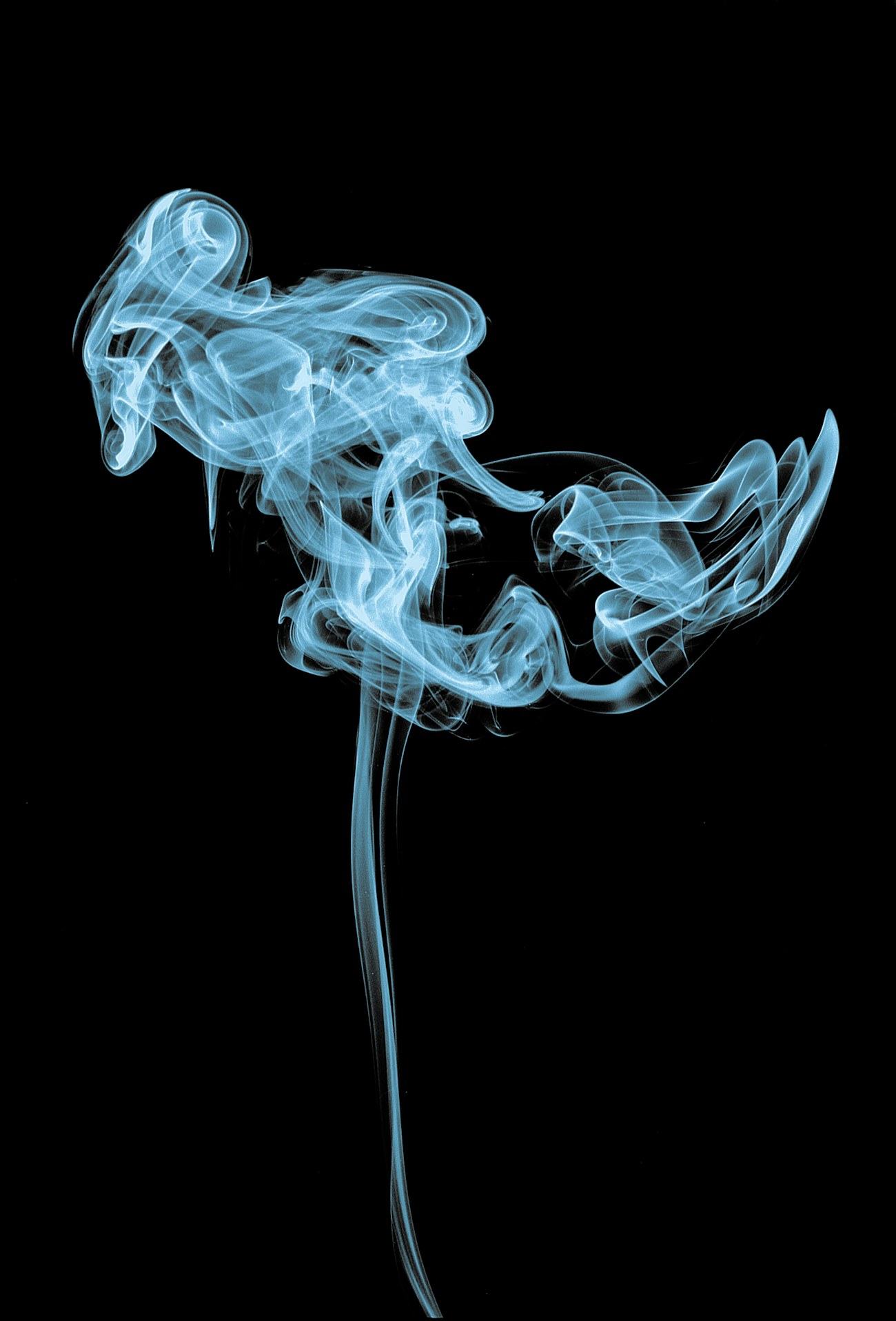 Smoke on black