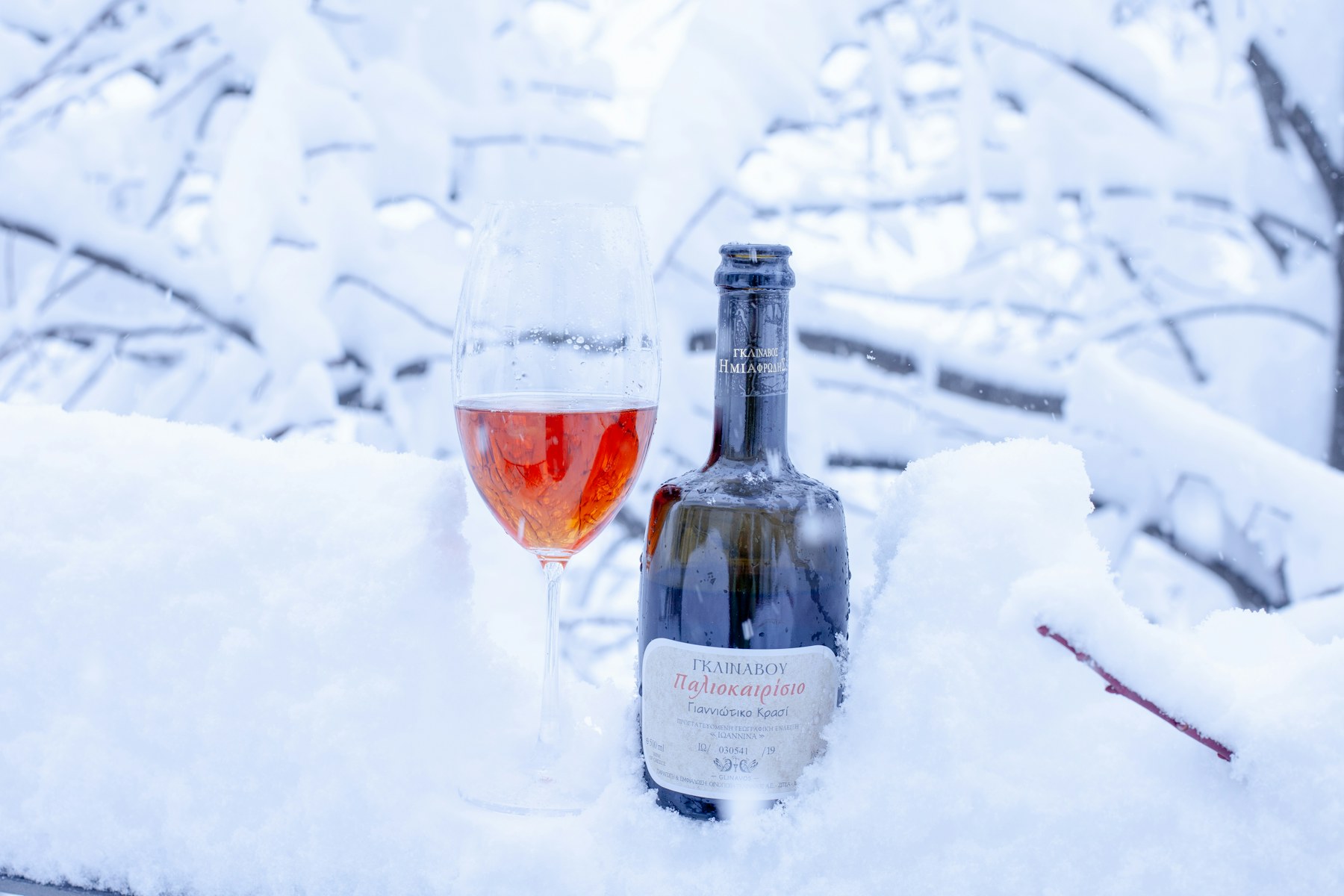 Champagne in the snow