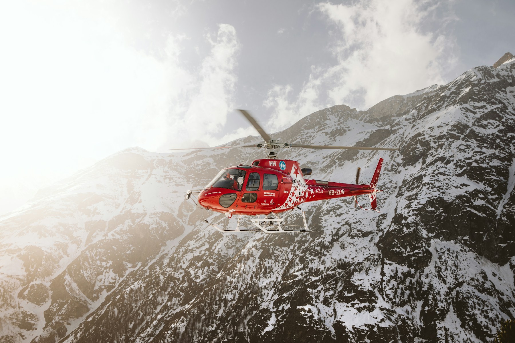 4,200 metres, by helicopter