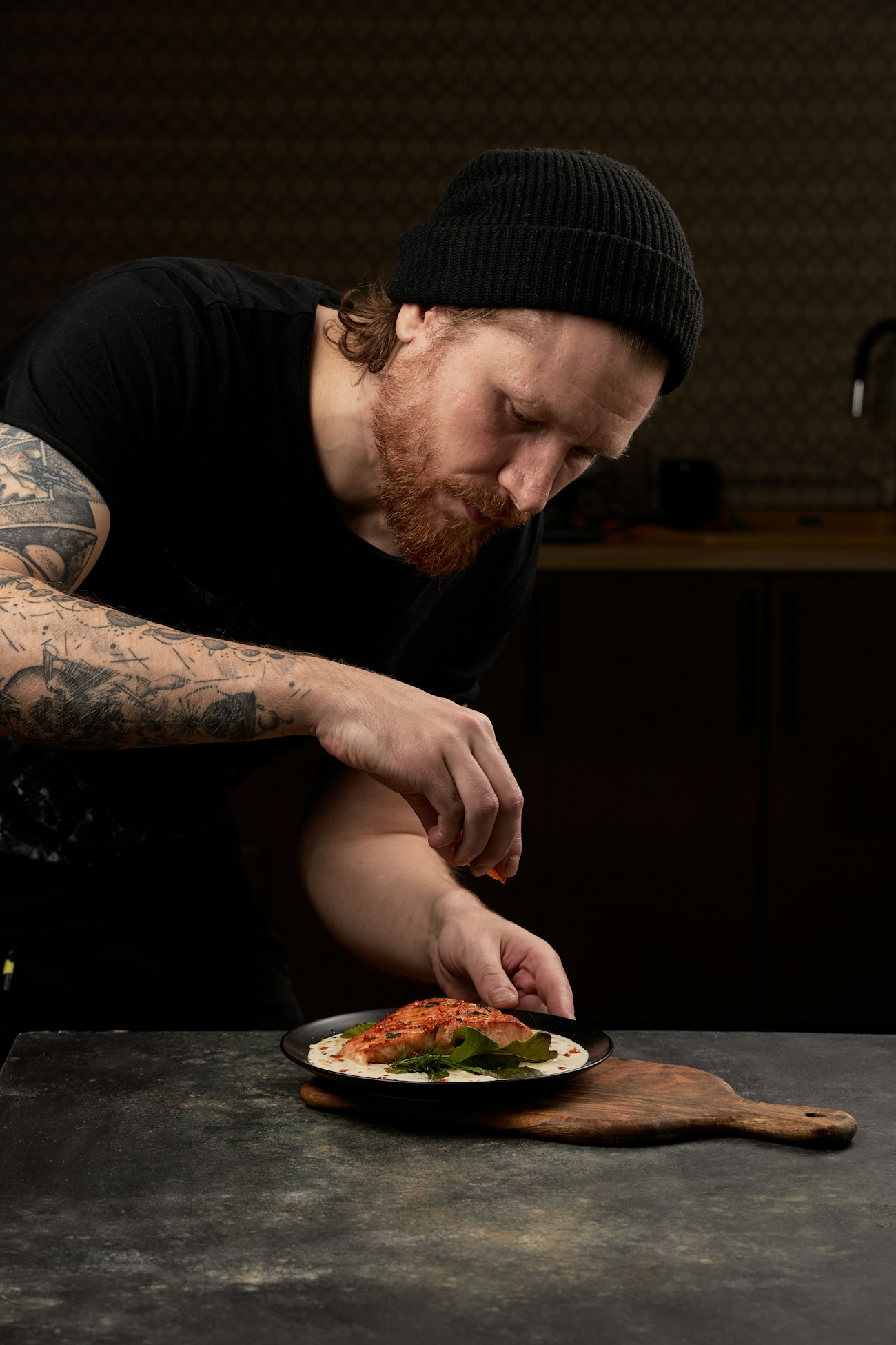 The chef at work