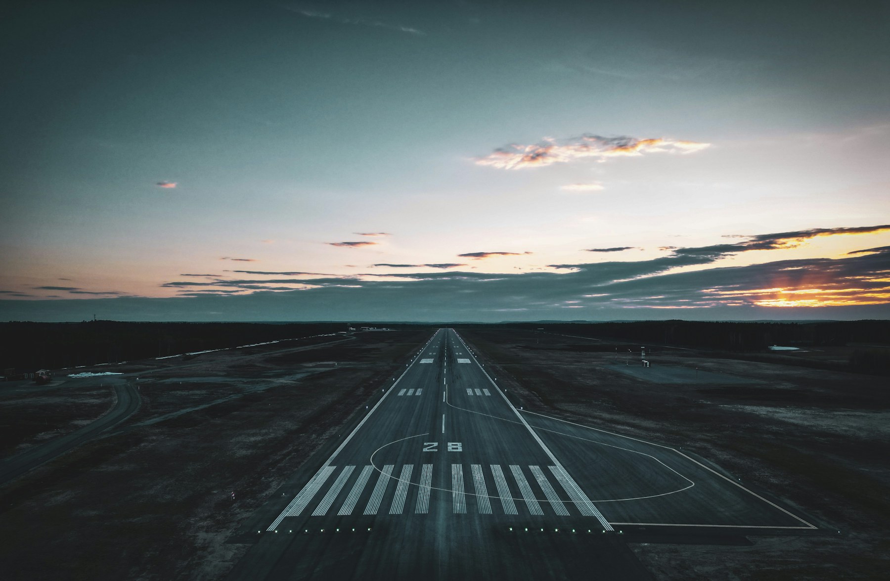Runway at dusk