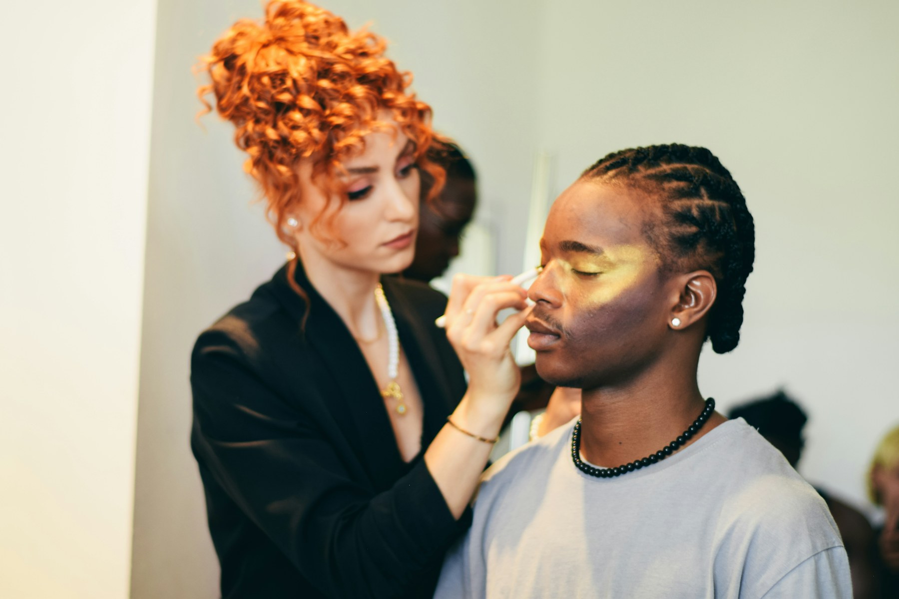 Backstage before the show