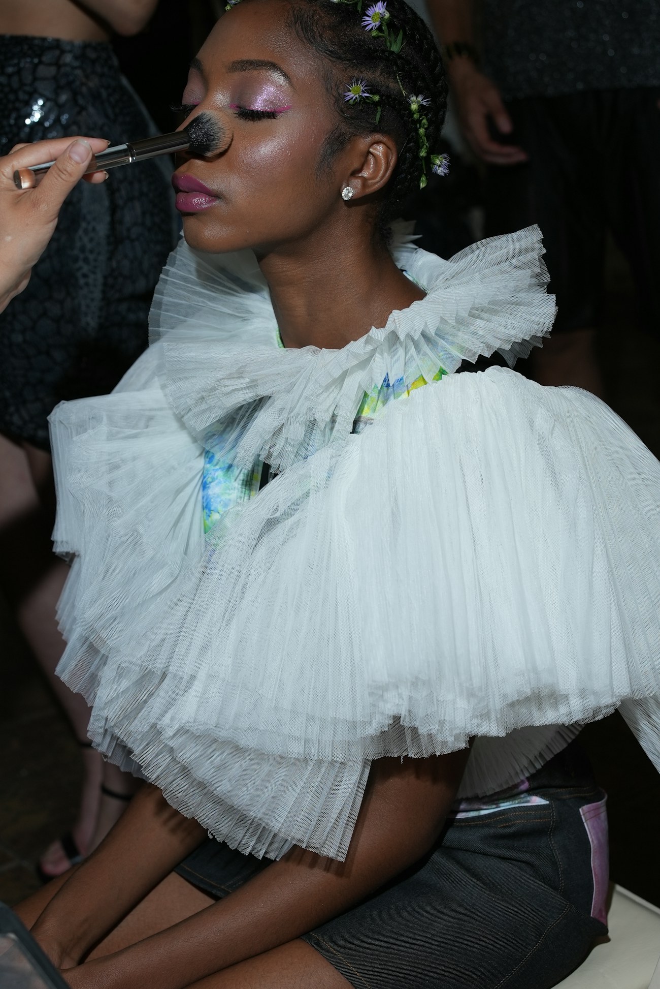 Backstage before the show