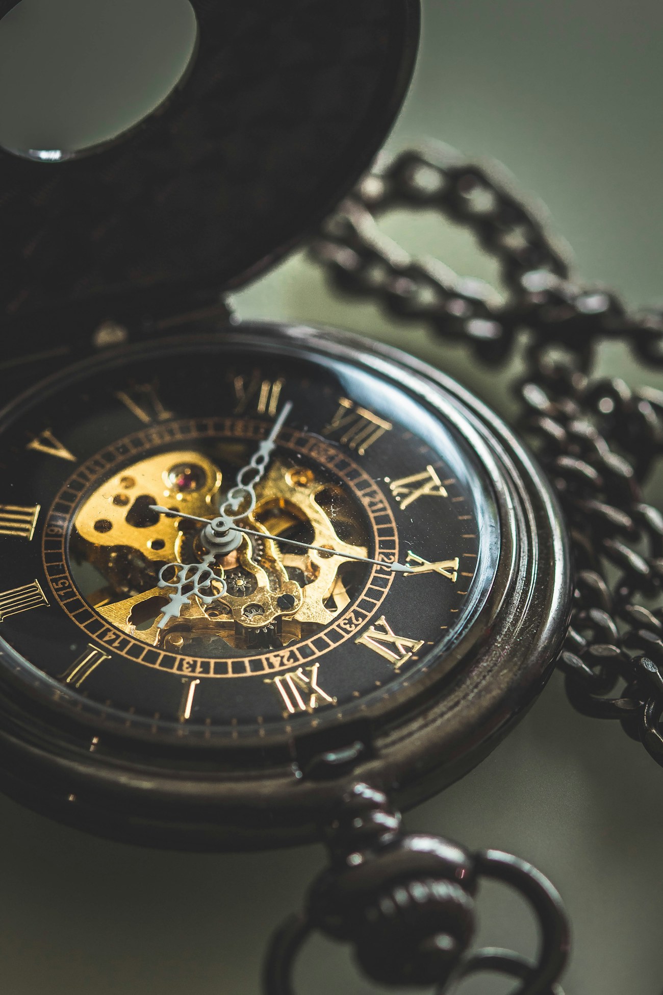 Gold pocket watch