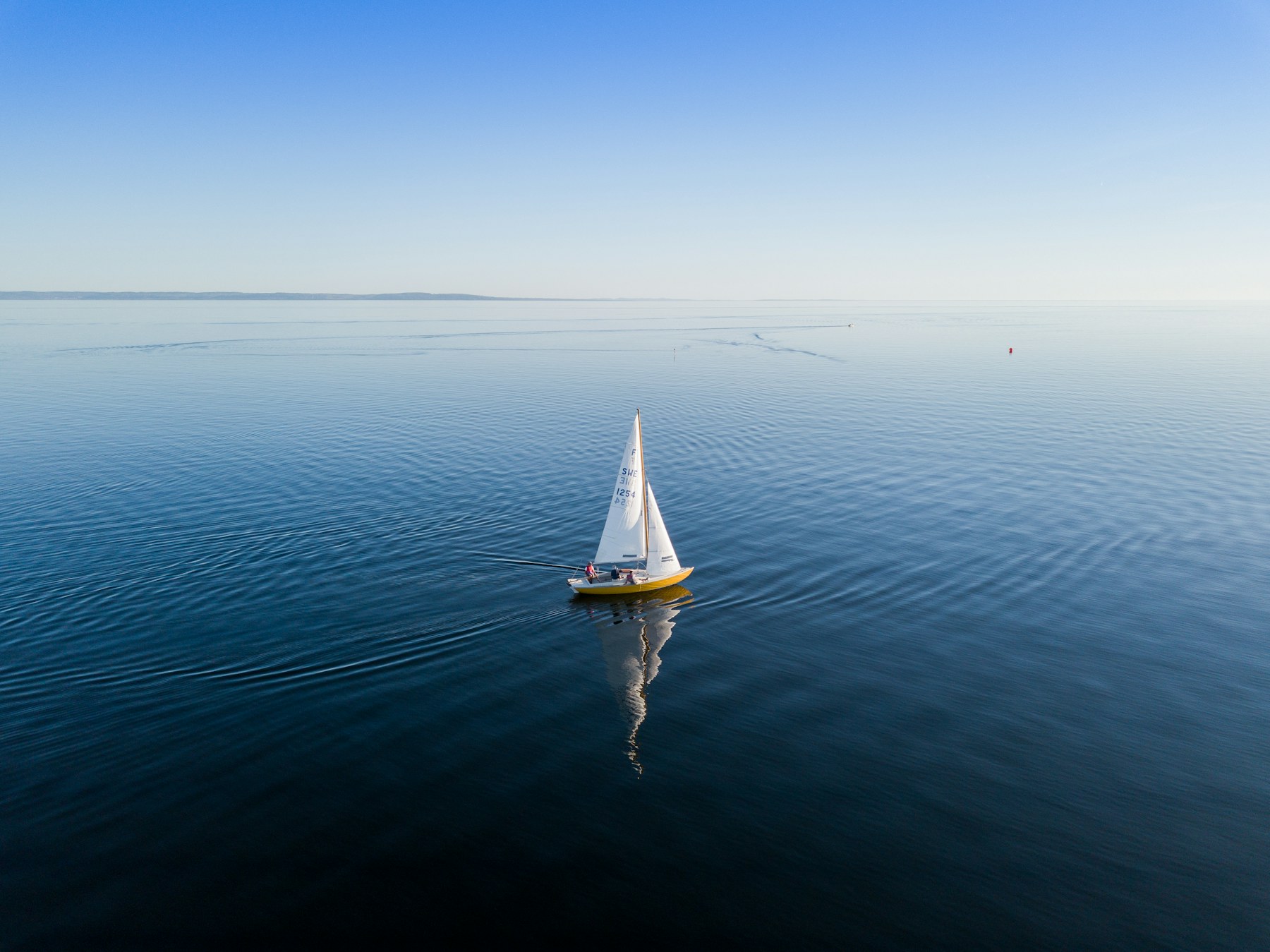 A calm blue sea