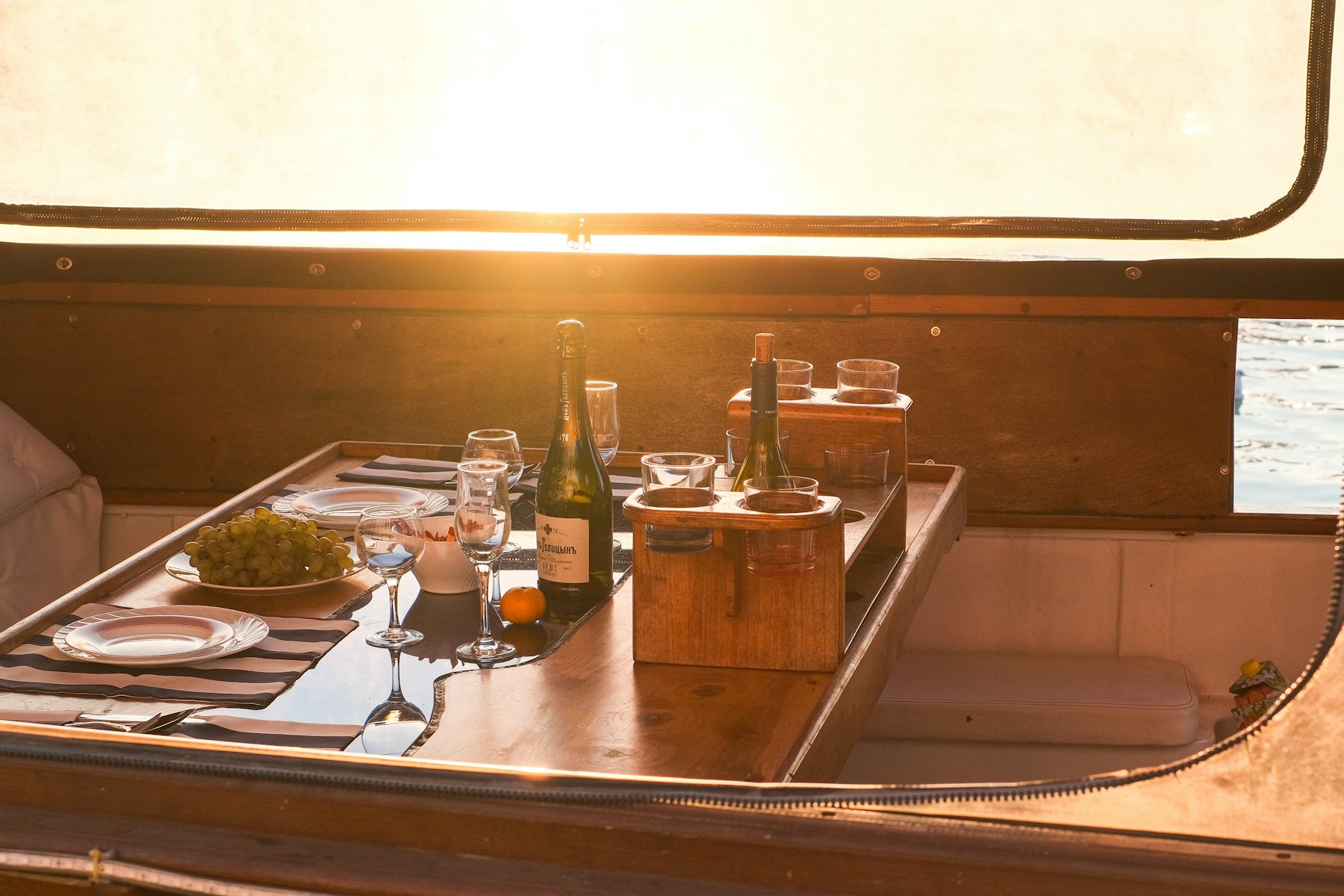 The table