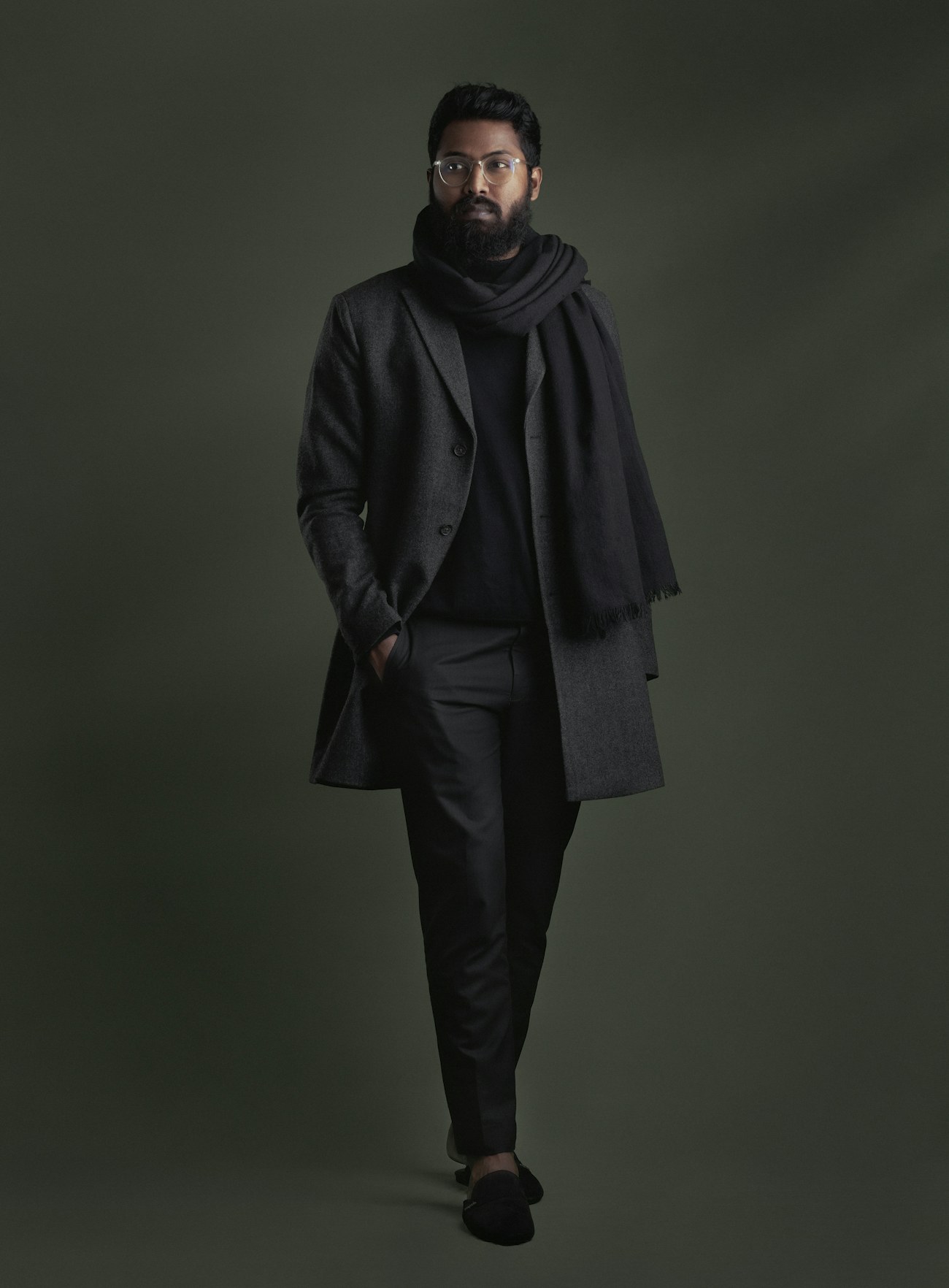 Glen check worn