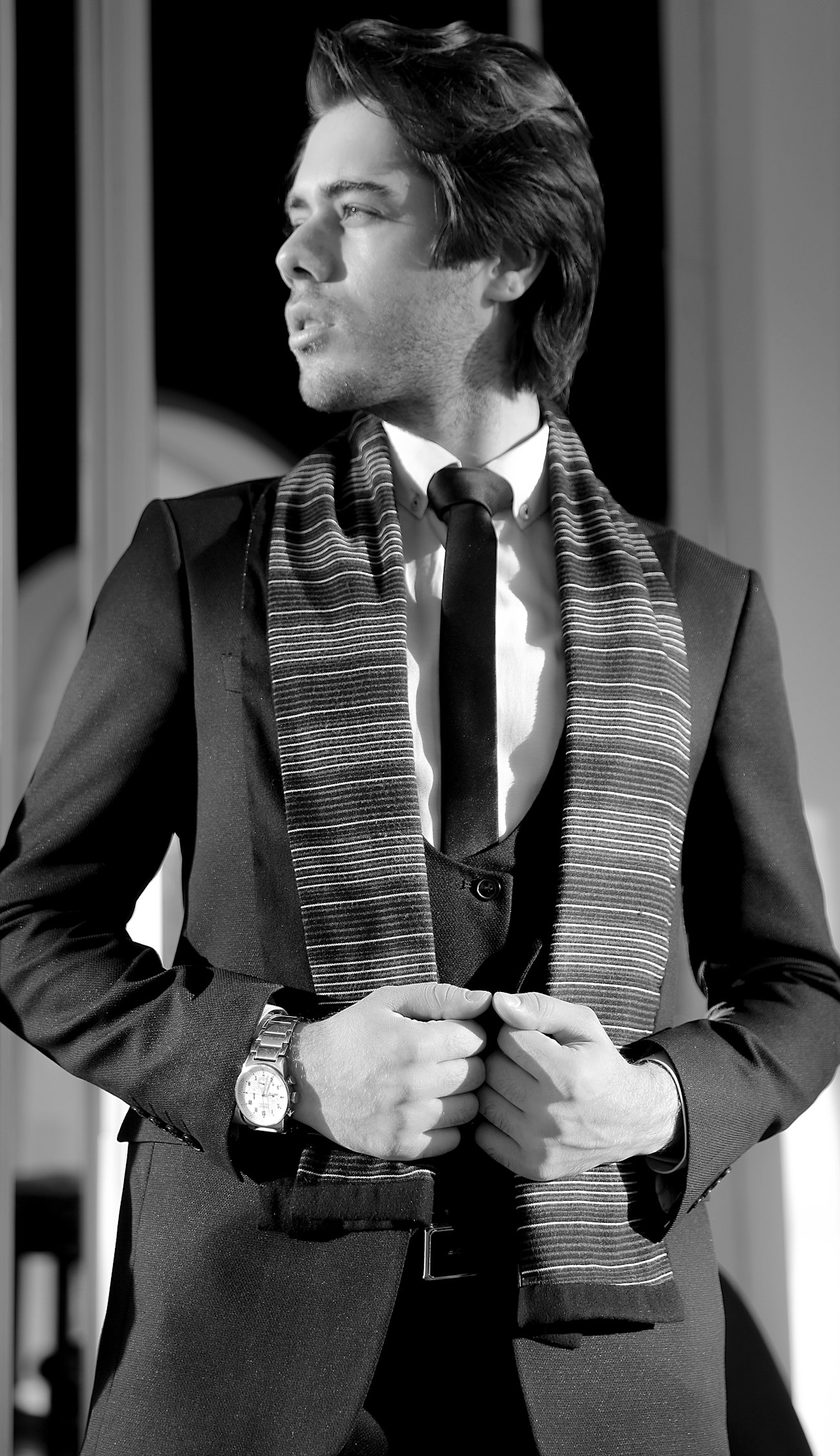 Houndstooth worn