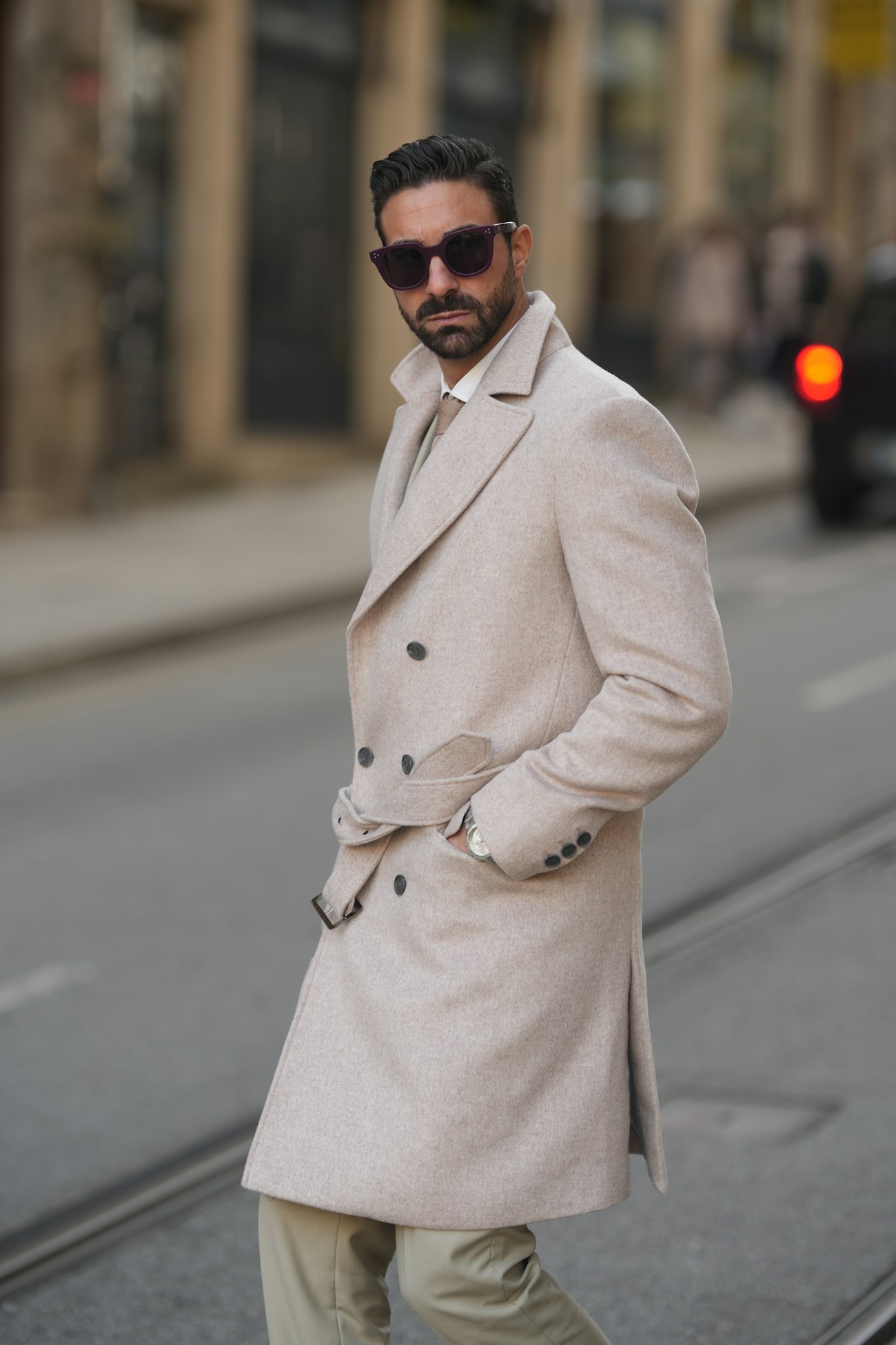 Overcoat worn