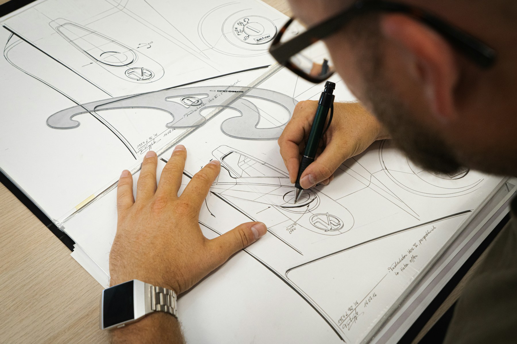 Architect sketching