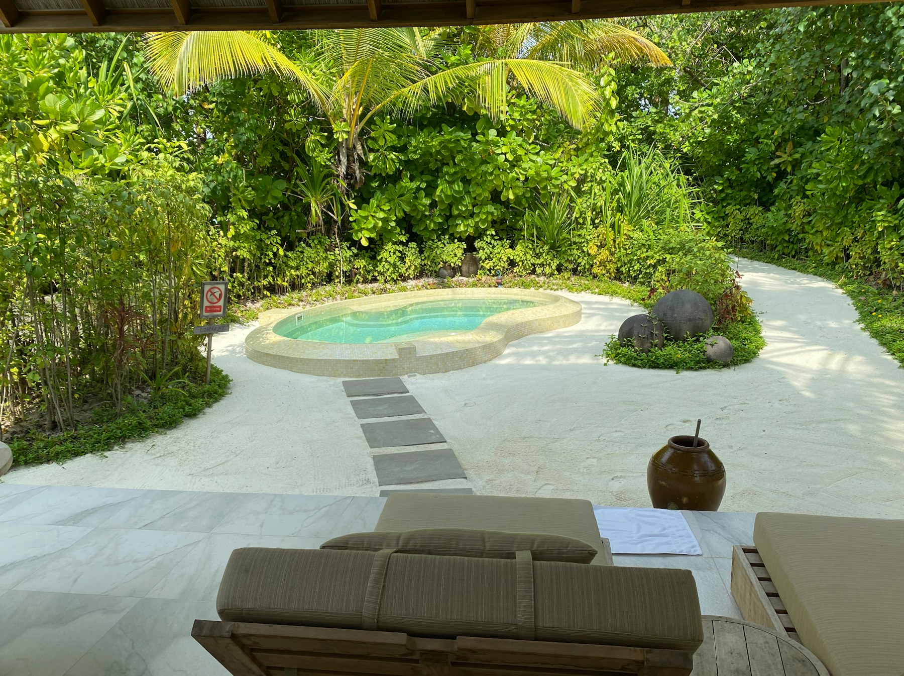 A spa pool in the jungle