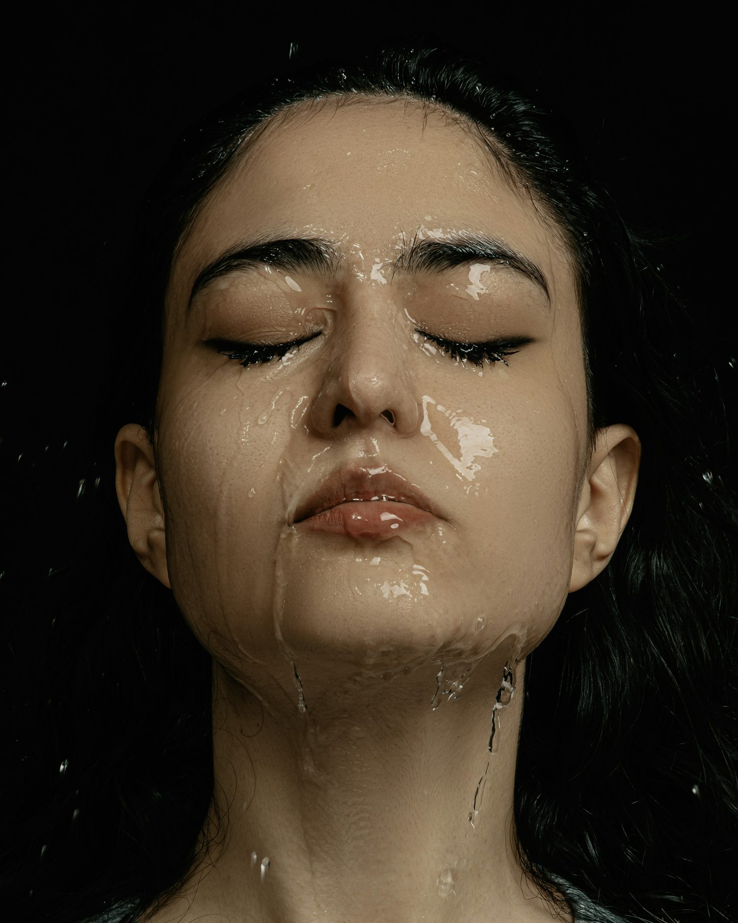 Water on skin during a skin scan