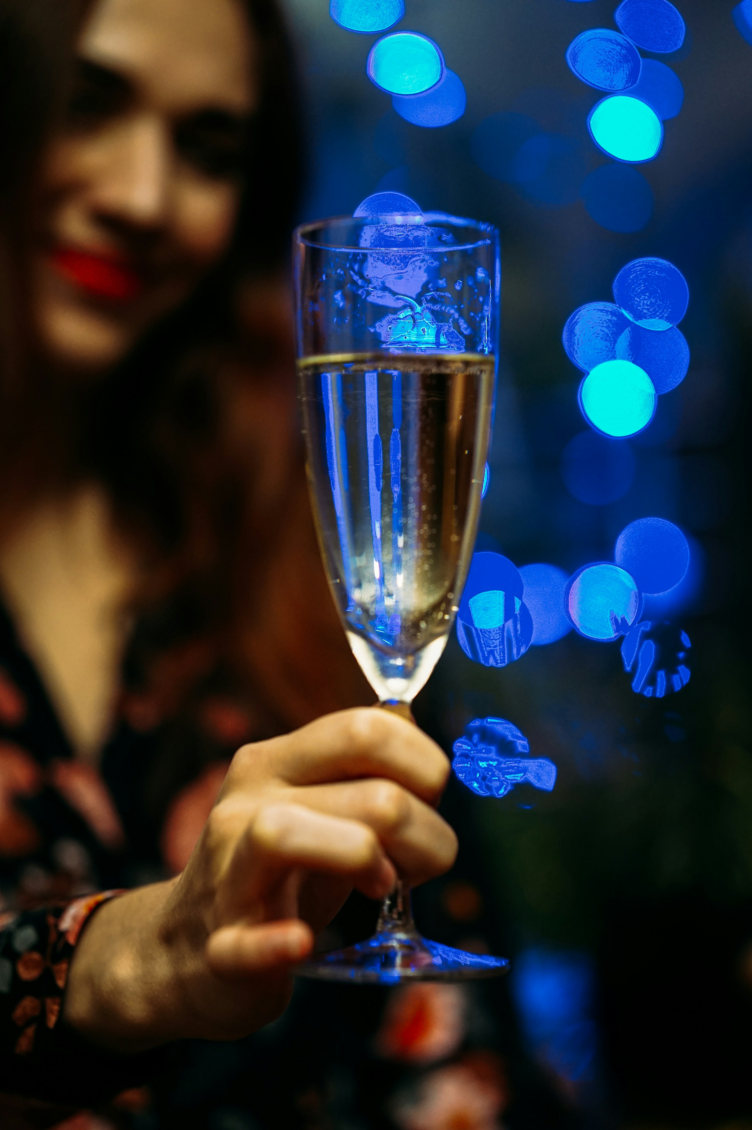 A flute of champagne