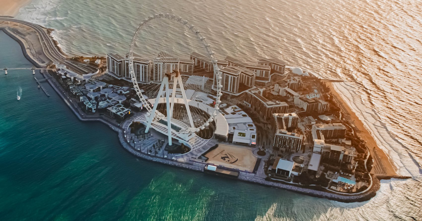 Bluewaters Island and Ain Dubai from above