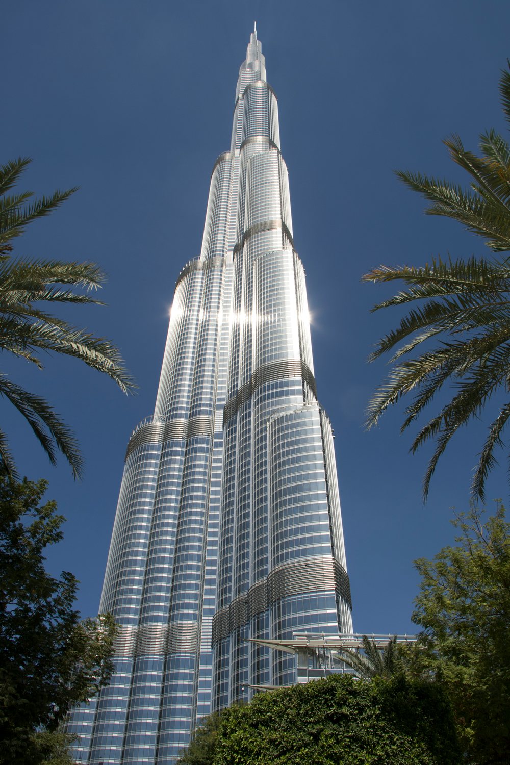 The Burj Khalifa above Downtown towers