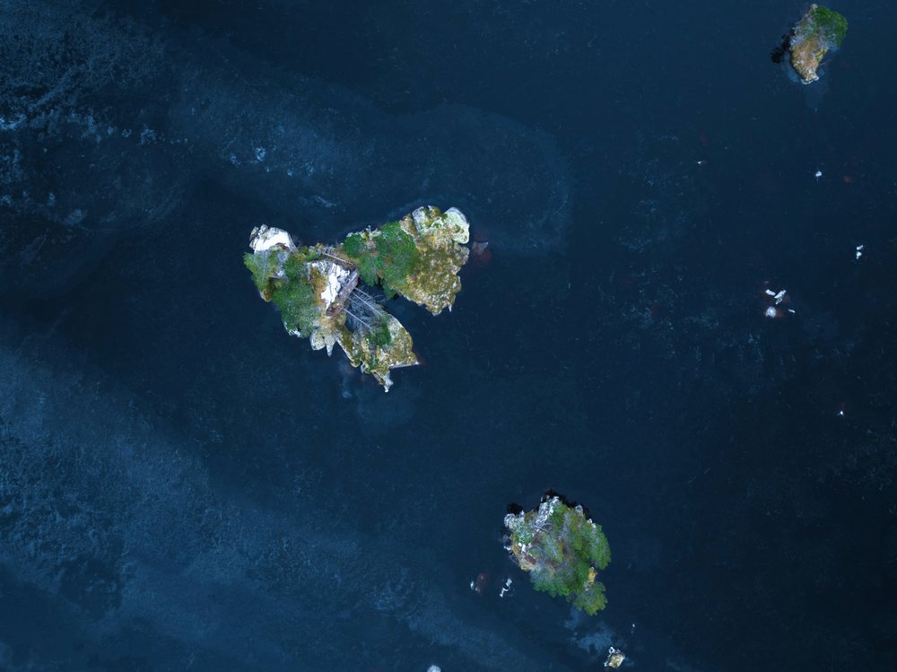 A private island seen from the air