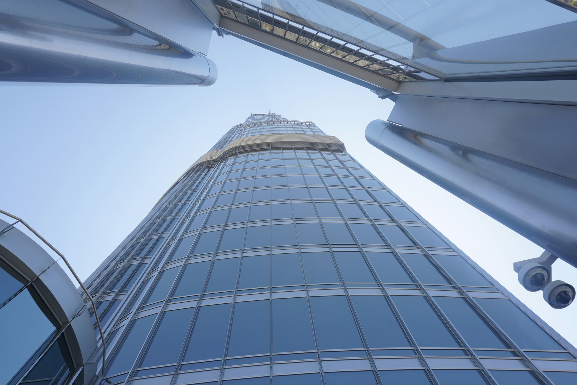 A residential tower against the sky