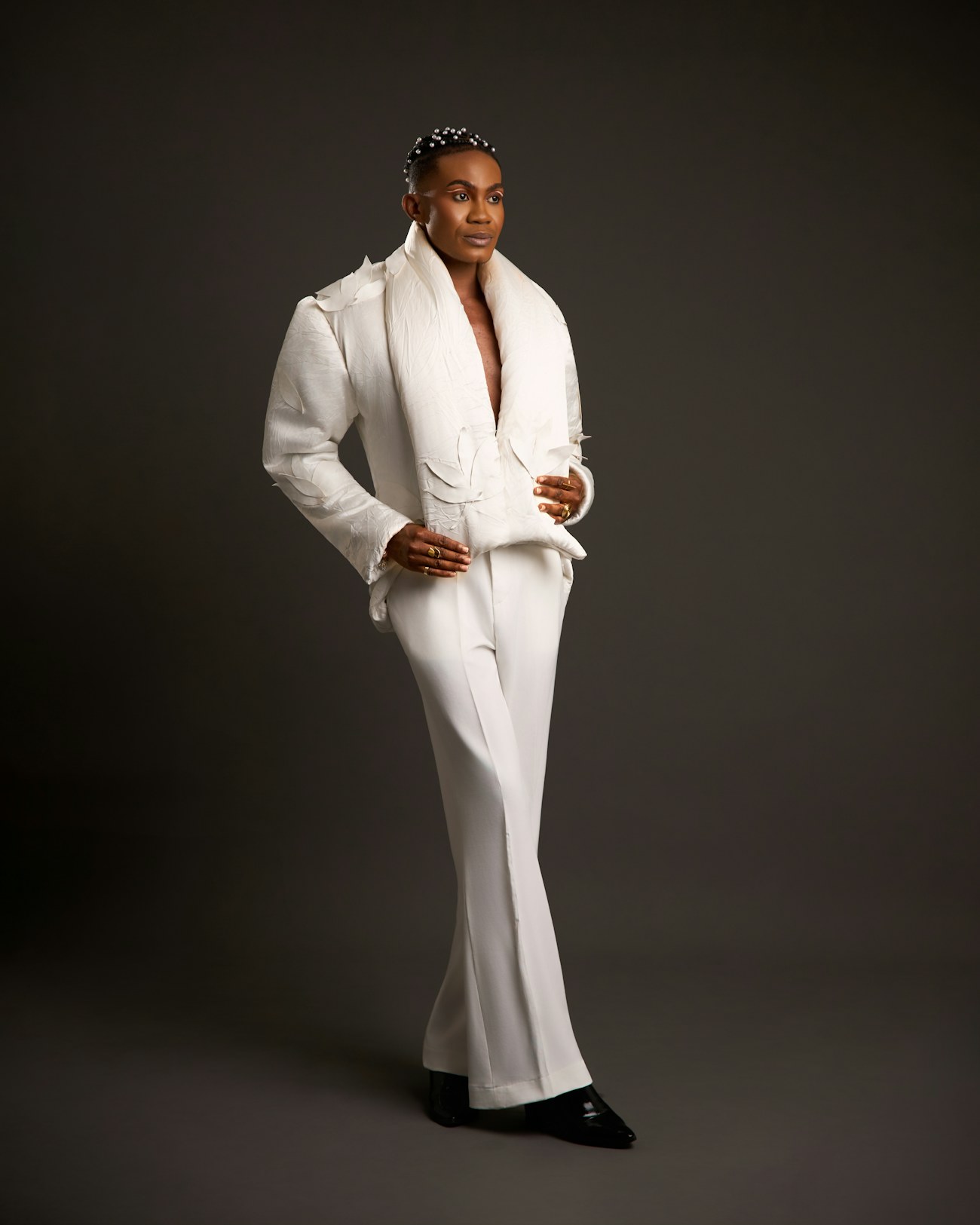 Ivory wool suit