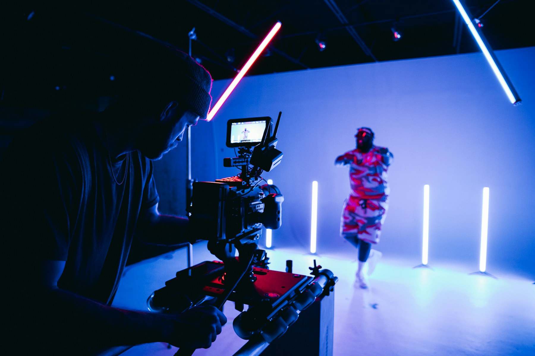 Backstage camera and light