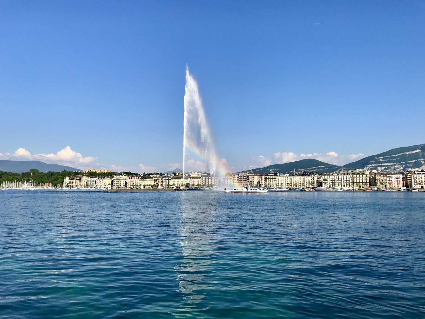 The Jet d’Eau on Lake Geneva