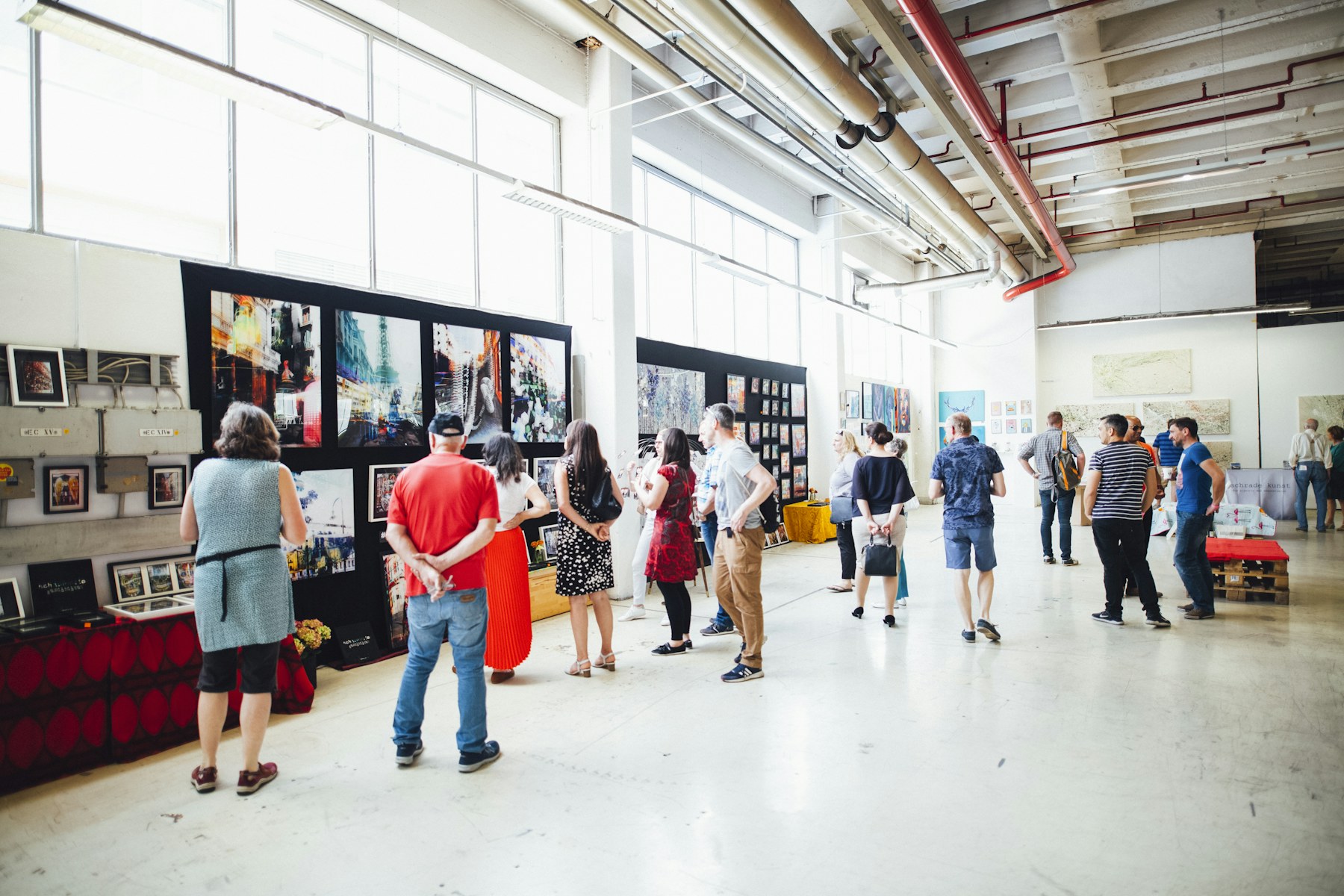 Visitors in the main hall