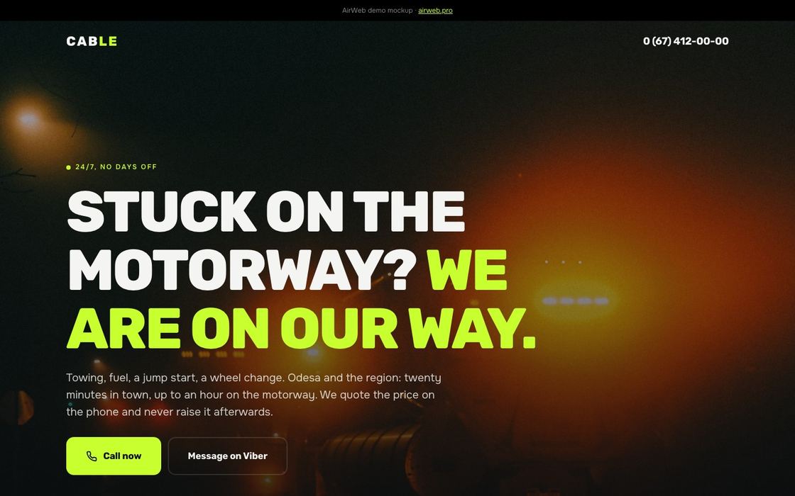 CABLE — Landing page