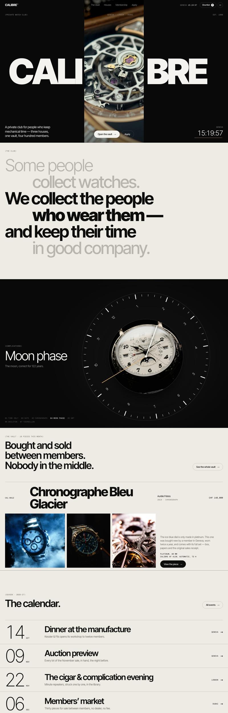 CALIBRE — A watch collectors’ club · 15 pages