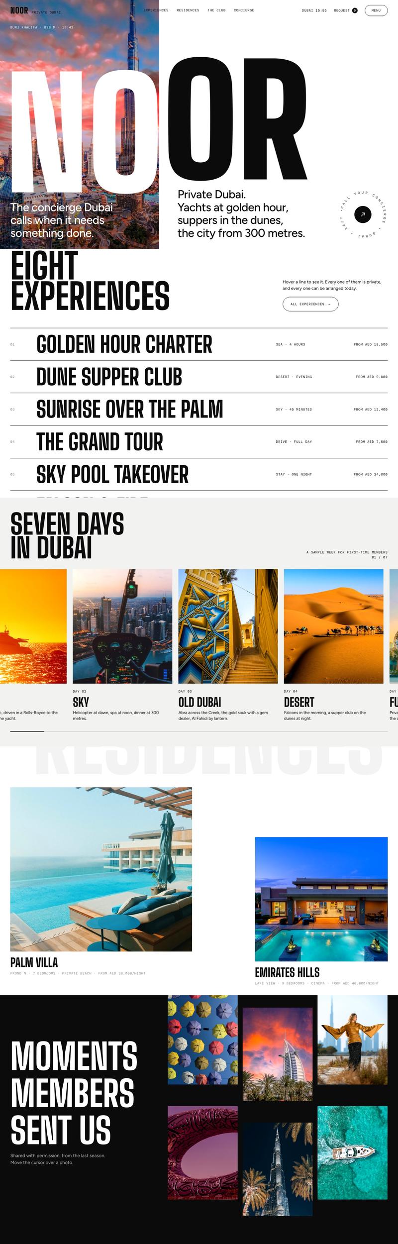 NOOR — Private concierge in Dubai · 14 pages
