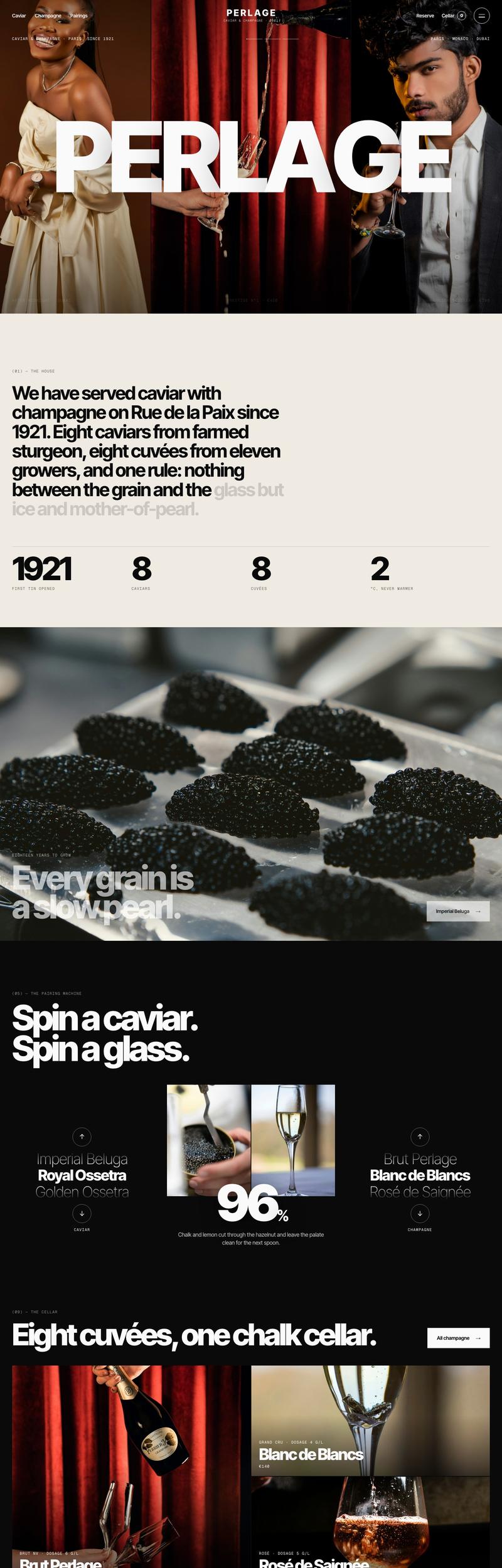 PERLAGE — Caviar and champagne · 33 pages