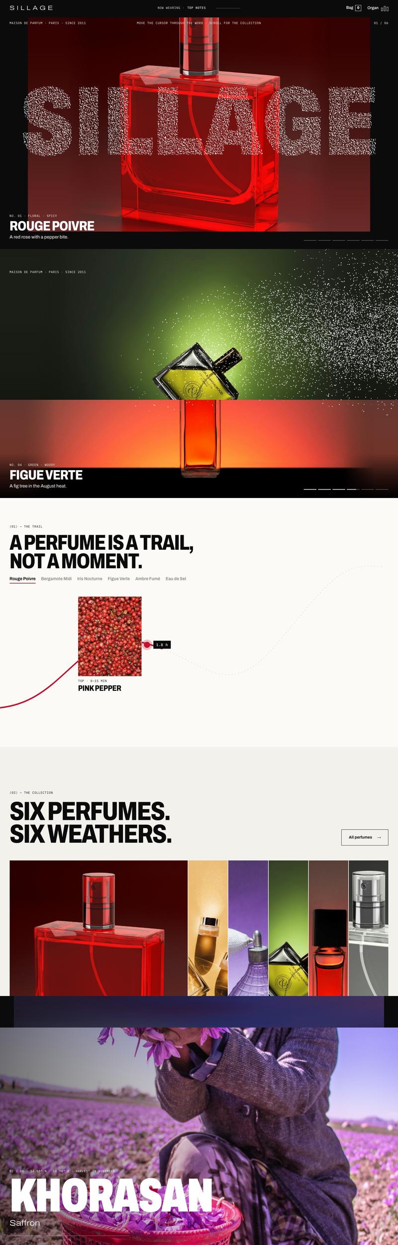 SILLAGE — Six fragrances · 21 pages