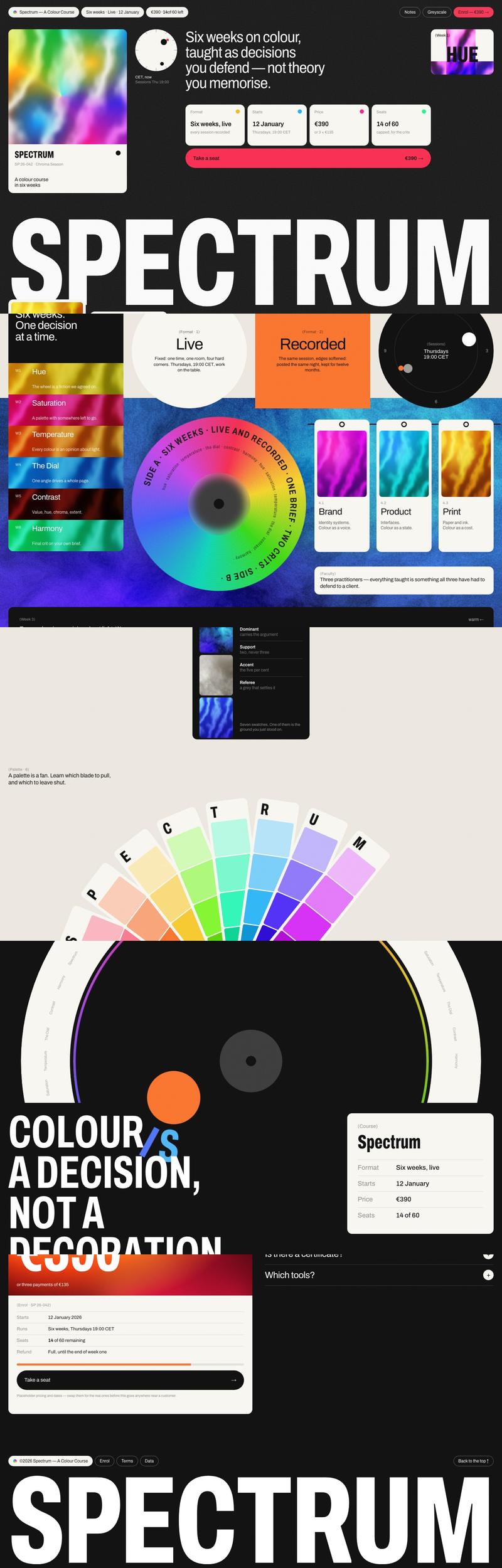 SPECTRUM — A colour course · 4 pages